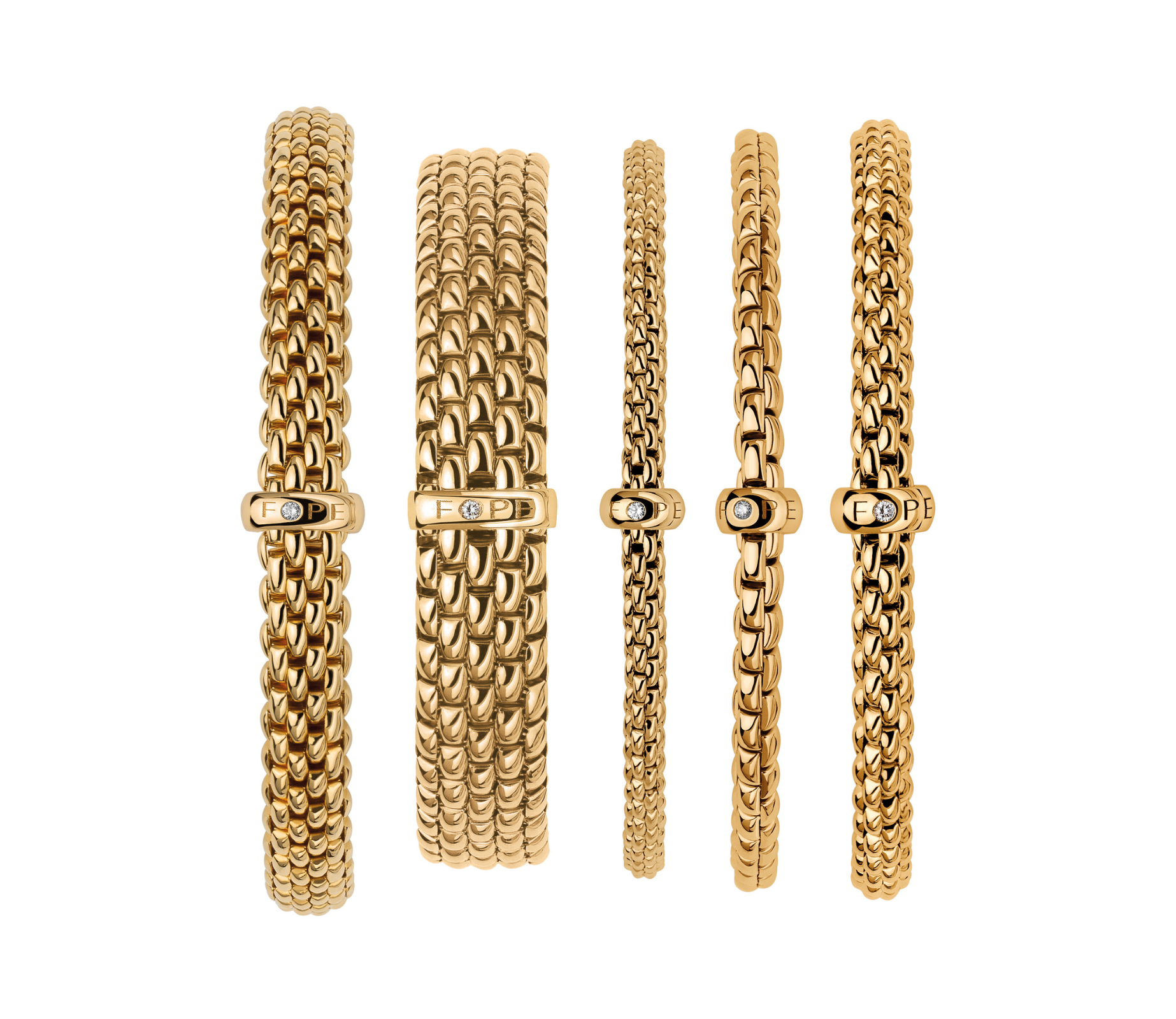 FOPE Italian Fine Jewellery | Flexible 18k Gold Bracelets | SUEN