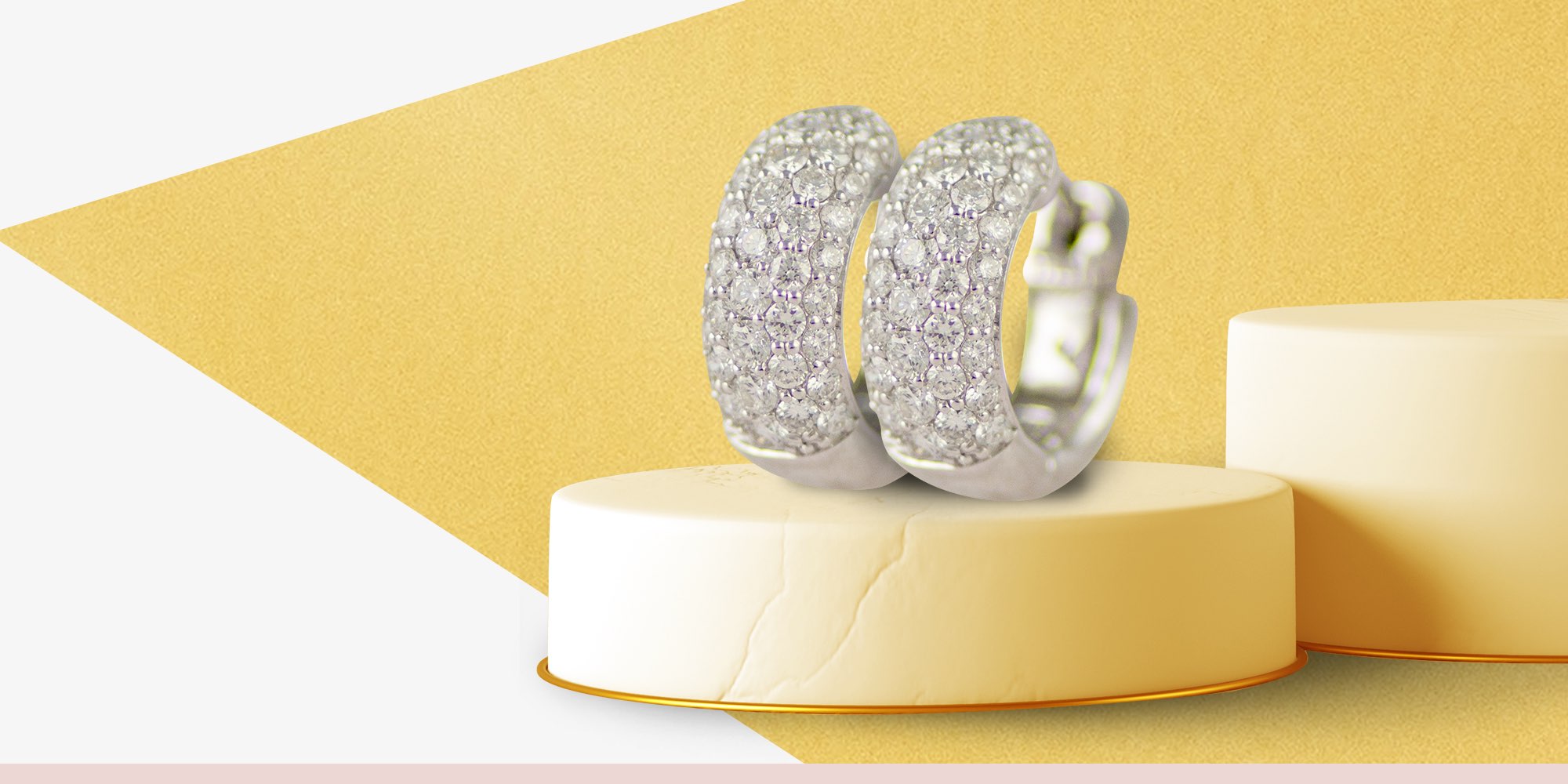 SUEN Diamonds Hoop Earrings Collection 