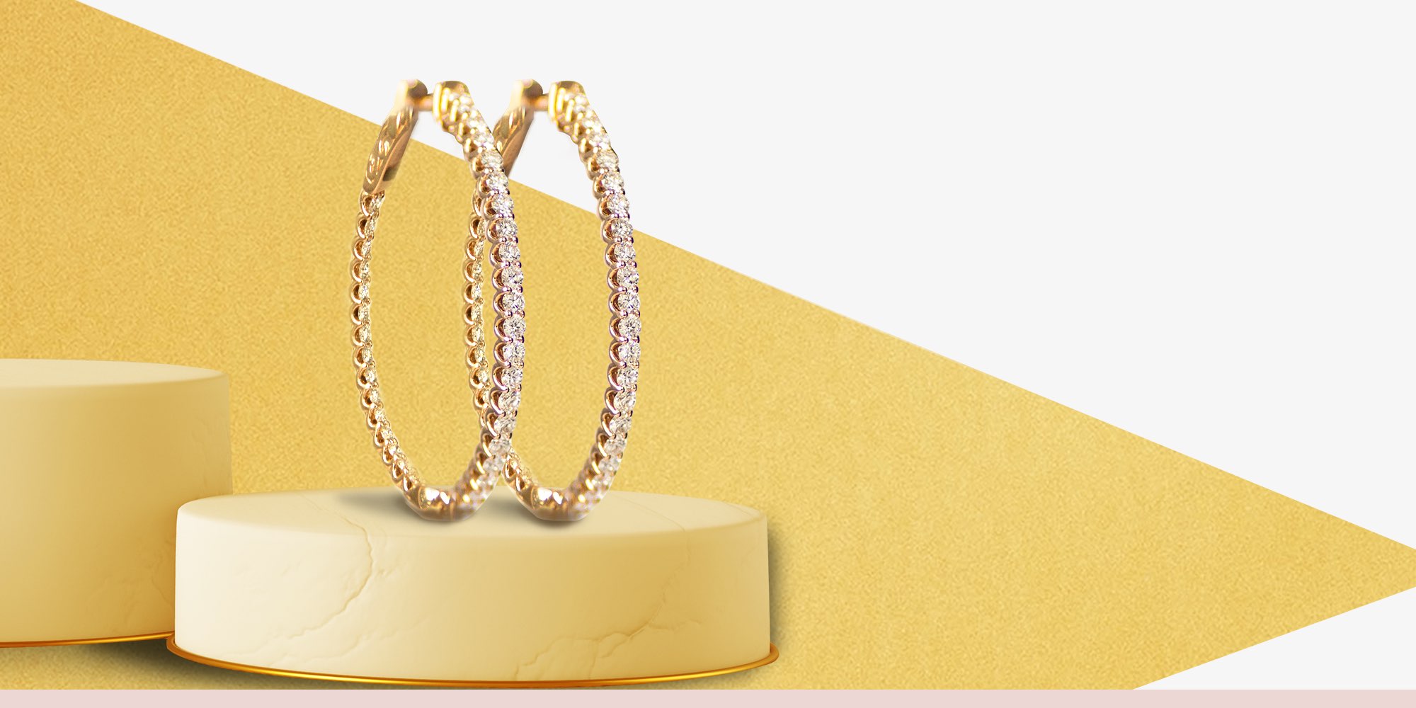 SUEN Diamonds Hoop Earrings Collection