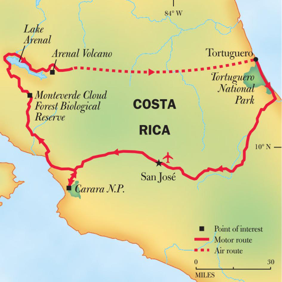 costa rica map