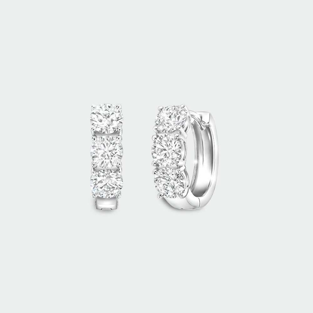 Diamond Huggie Earrings | SUEN