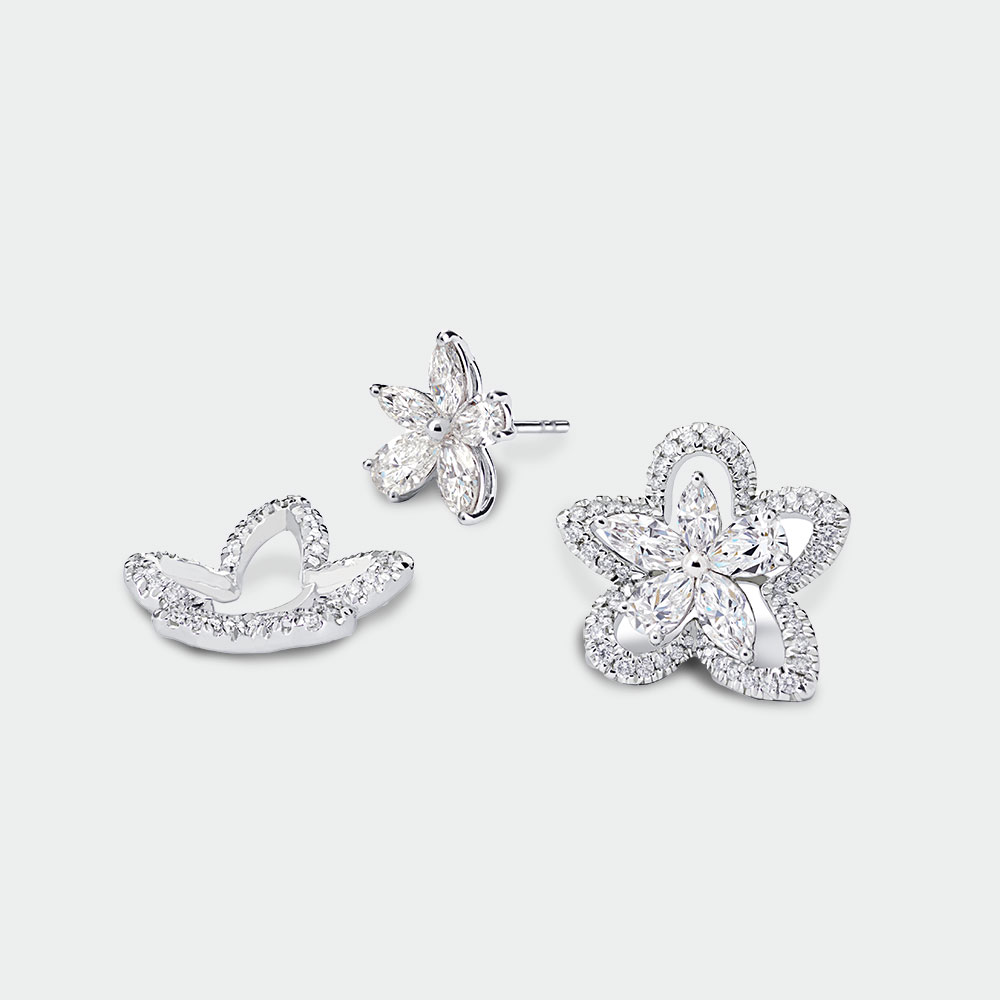 Diamond Starfish Stud Earrings | SUEN