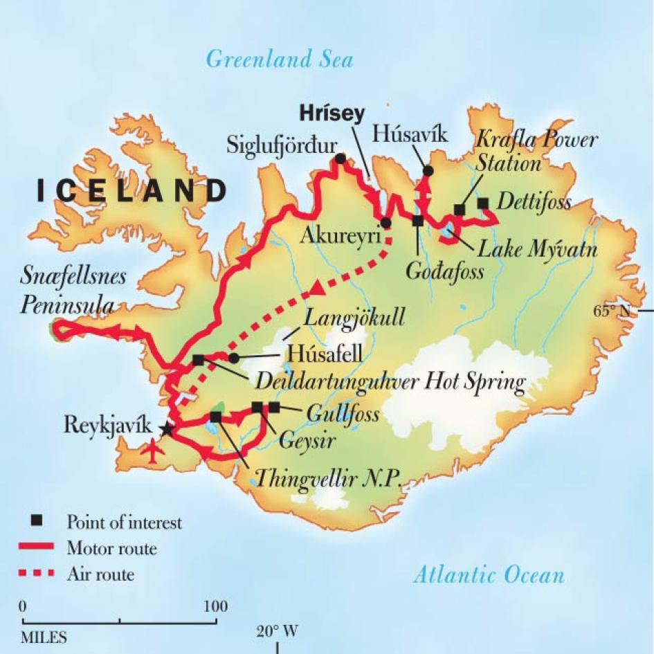Geographic Map Of Iceland