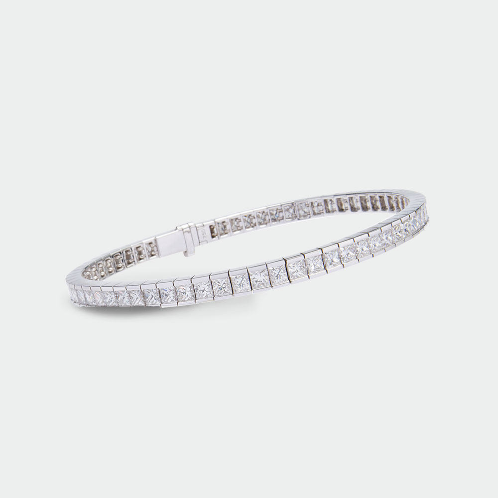 Princess Cut Diamond tennis bracelet | SUEN