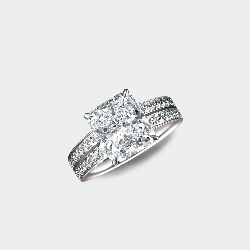 Radiant cut Diamond Engagement Ring | SUEN