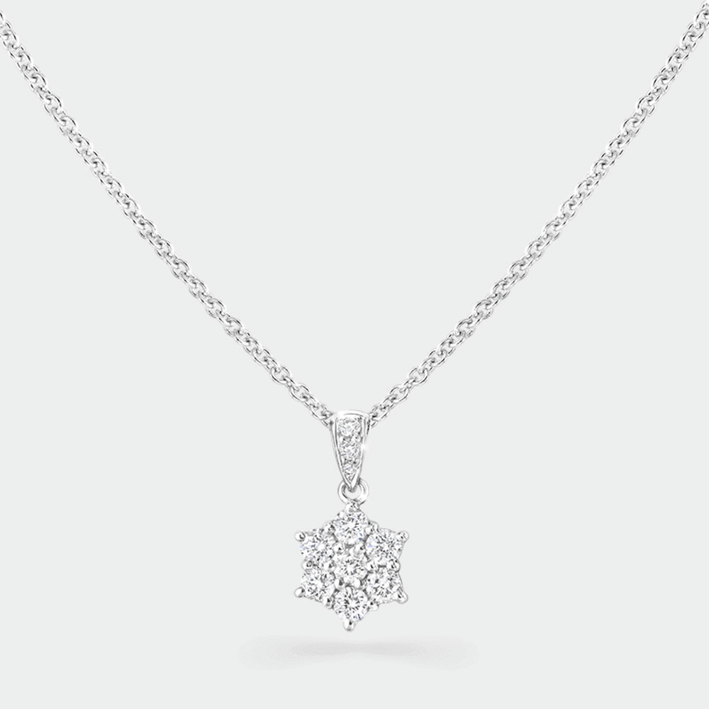 Snowflake Diamond Necklace | SUEN