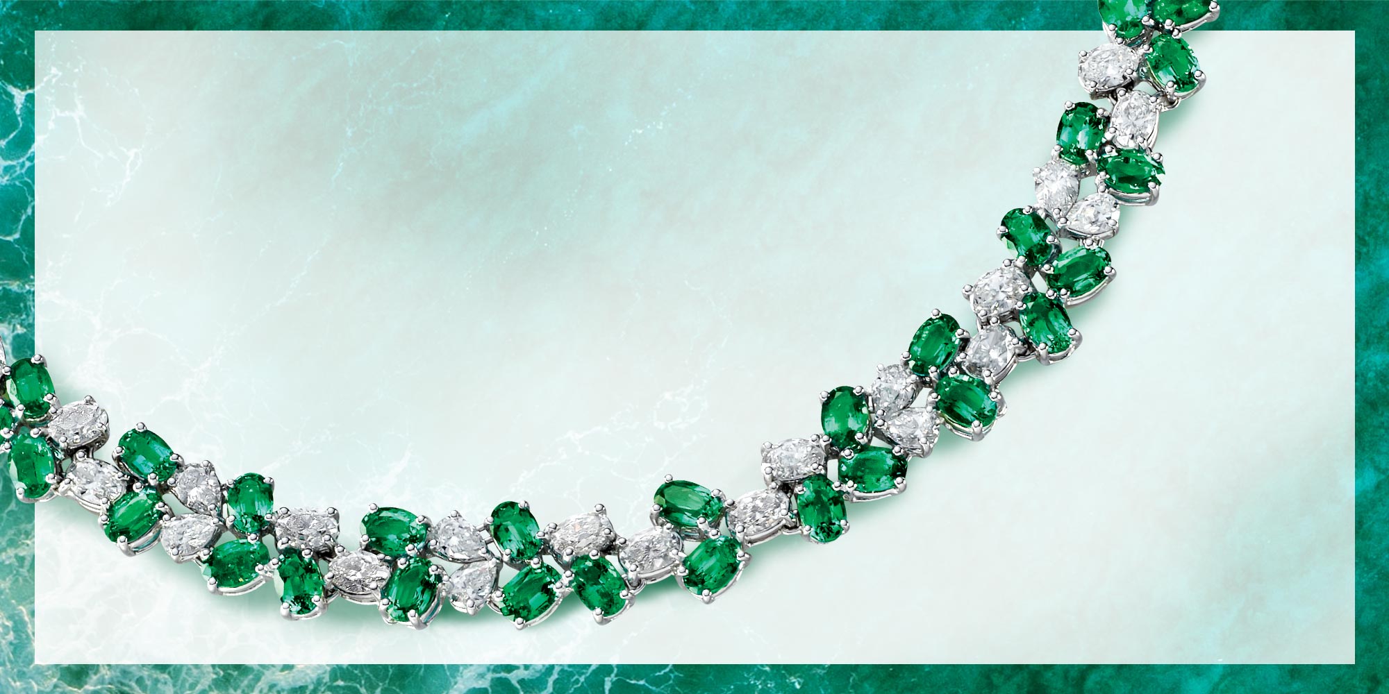 Zambian Emerald and Diamond Necklace